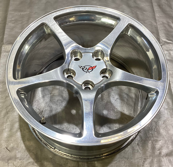 1997-2004 Chevrolet Corvette C5 18x9.5" Rear Chrome 5 Spoke Wheel Rim / C5031