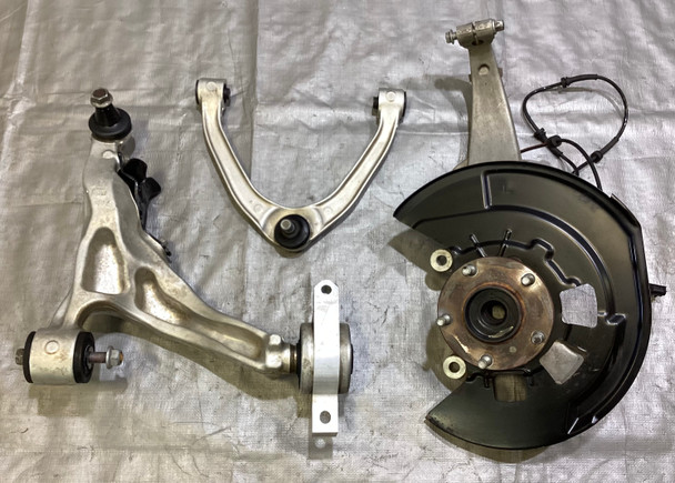 2013-2020 Nissan 370Z Sport Package Driver Front Knee Spindle Hub w/ Control Arms / 81K 7Z022
