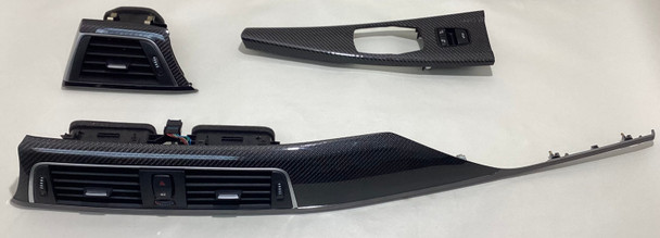 2015-2018 F83 BMW M4 Convertible Carbon Fiber Dashboard Console Trim Set /   F8M06