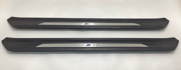 2015-2020 F83 BMW M4 Convertible OEM Interior Door Sill Trims / Pair /   F8M06