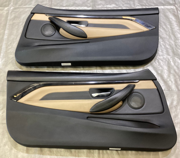 2015-2019 F82 F83 BMW M4 Interior Door Panels / Pair / Sonoma Beige Merino Leather /   F8M06