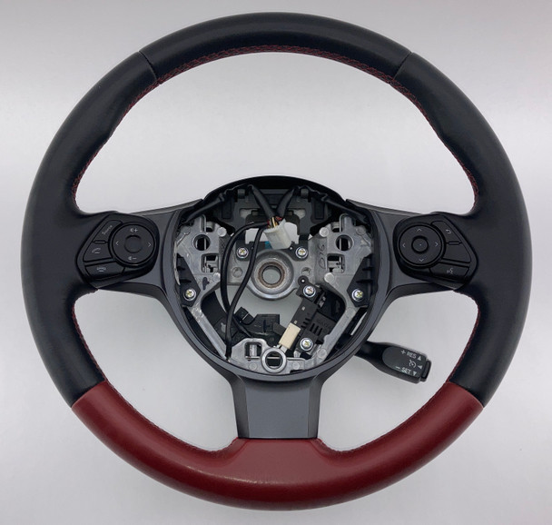 2017-2020 Subaru BRZ TS Black / Red Leather Steering Wheel / Manual /   FB050