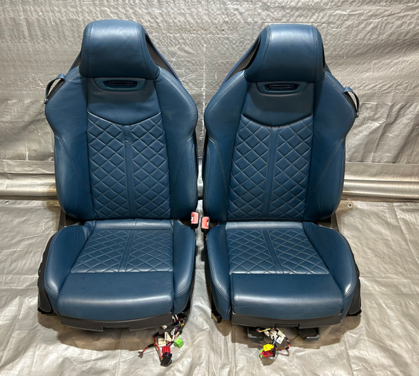 2016-2020 Audi TT Quattro Convertible Admiral Blue Nappa Leather Sports Seats / Pair / T3003
