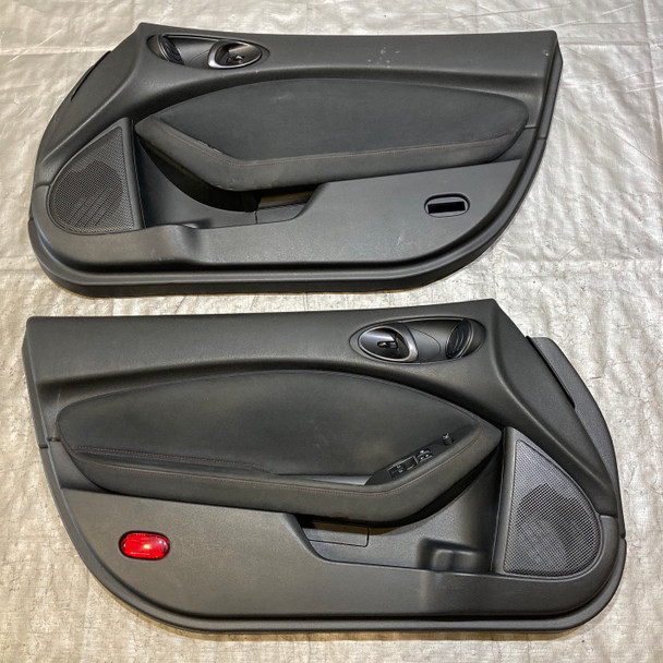 2015-2020 Nissan 370z NISMO Black Suede Interior Door Panels / Pair / Red Stitching /   7Z023