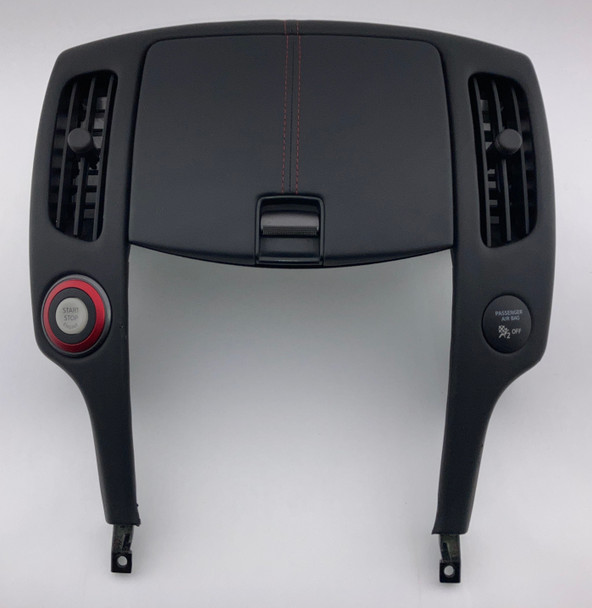 2009-2020 Nissan 370Z Front Console Cubby Storage w/ Lid / Red Stitching /   7Z023