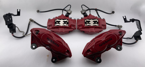 2009-2020 Nissan 370Z Akebono Sport Package Brake Calipers / Set of 4  / 85K 7Z023
