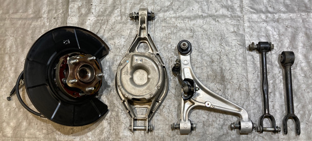 2009-2020 Nissan 370Z Driver Side Rear Knee Hub w/ Control Arms / 85K 7Z023