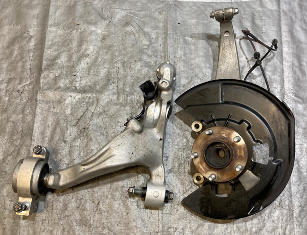 2013-2020 Nissan 370Z Nismo Driver Front Knee Spindle Hub w/ Control Arms / 85K 7Z023