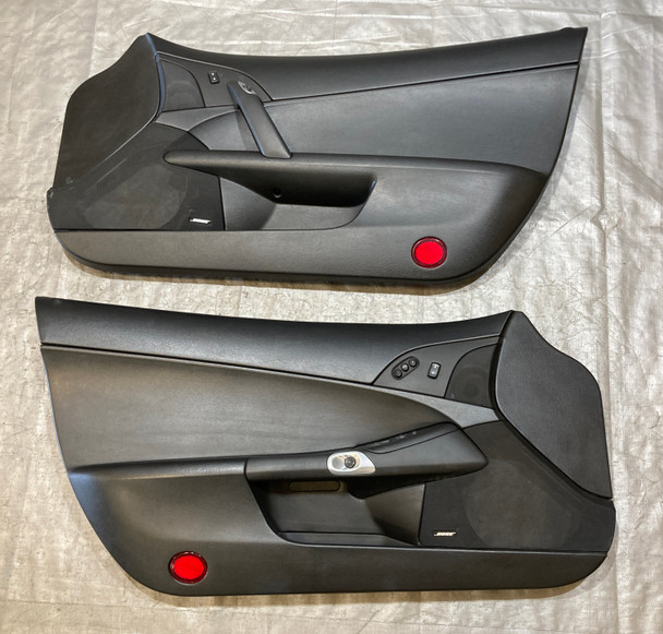 2005-2008 Chevrolet Corvette C6 Coupe Interior Door Panels / Black / Bose /   C6020
