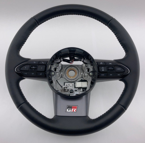 2023-2025 Toyota GR Corolla Black Leather Steering Wheel w/ Controls /   GRC01