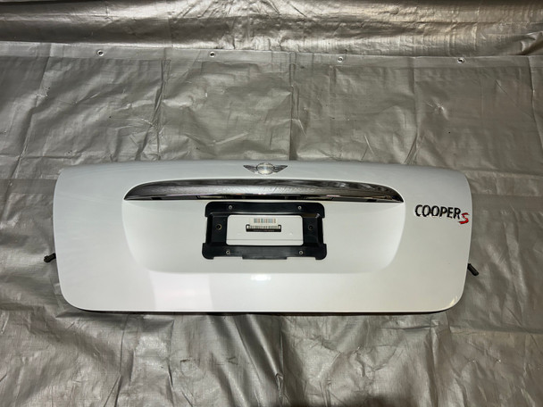 2009-2015 Mini Cooper S R57 Convertible Trunk Lid Tailgate Panel / White Silver Metallic R2032