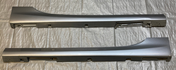 2009-2015 Mazda Mx5 Miata Side Skirt Rocker Panels / Pair  / Liquid Silver Metallic   NC103