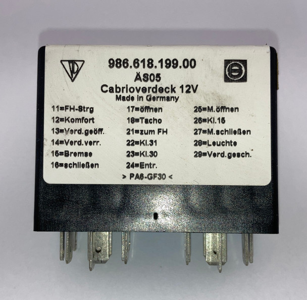 2000-2010 Porsche 986 Boxster OEM Convertible Top Relay / 98661819900 /   BX067