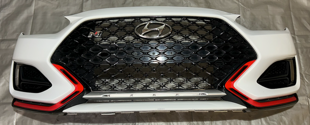 2019-2022 Hyundai Veloster N OEM Front Bumper Cover w/ Grilles / Chalk White HV011