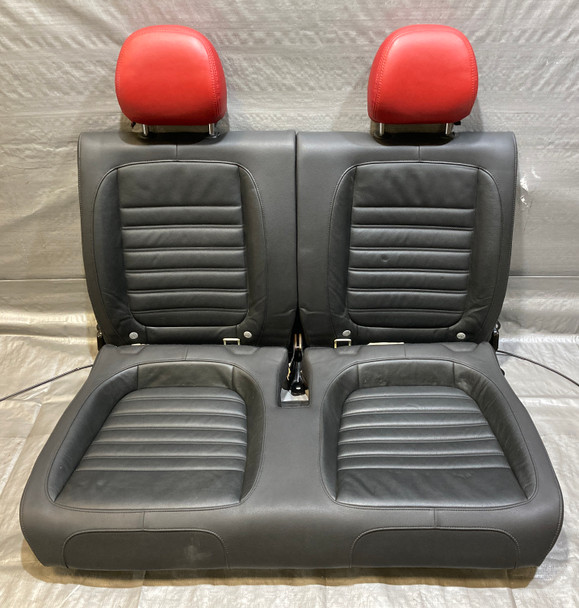 2013-2015 Volkswagen Beetle Convertible Titan Black Leatherette Rear Seat Set /   VB012