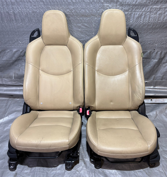 2009-2015 Mazda Mx5 Miata OEM Leather Seats / Dune Beige / Pair /   NC104