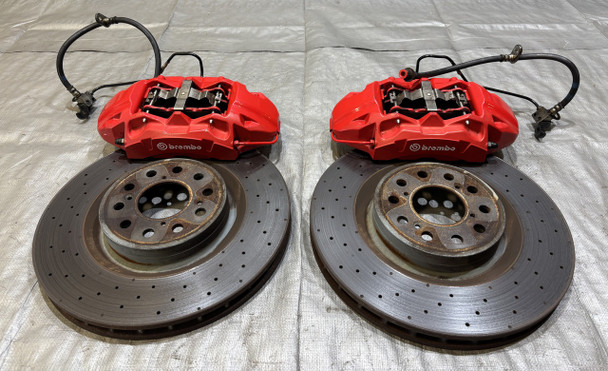 2017-2021 FK8 Honda Civic Type R OEM Front Brembo Brake Calipers w/ Rotors / Pair / Red /   TR106