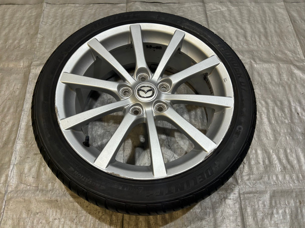 2006-2008 Mazda Mx5 Miata 17x7" Wheel Rim w/ Tire / OEM *Gouges* / NC105