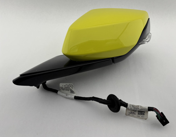 2020-2025 Chevrolet C8 Corvette Stingray 2LT Driver Side Mirror w/ Auto Dim / Blind Spot / Accelerate Yellow Metallic  C8002