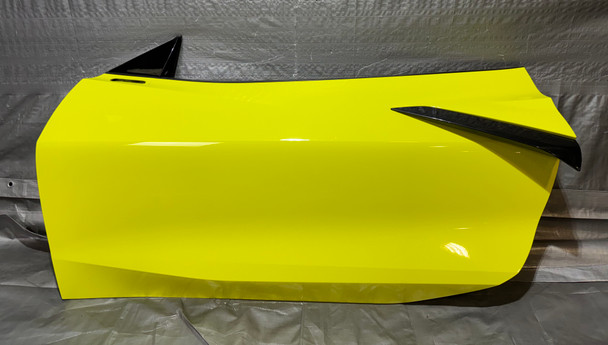 2020-2025 Chevrolet C8 Corvette Driver Side Door Assembly w/ Glass / Accelerate Yellow Metallic  C8002