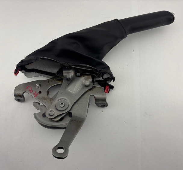 2017-2020 Fiat 124 Spider Black Leather Parking Brake Handle / Saddle Brown Stitching /   FD028