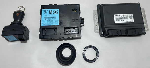 2005-2006 Porsche 987 Cayman S 3.4l ECU DME KIT / Immobilizer / Key / Manual / 99761860302 /   BC033