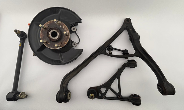 2000-2003 Honda S2000 Passenger Rear Knee Knuckle Hub Assembly w/ Control Arms / 82K HS008