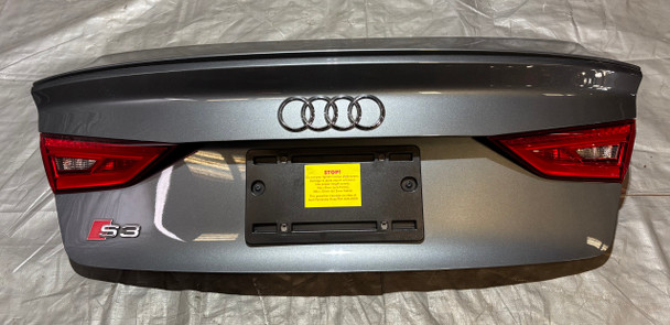 2015-2017 Audi S3 Trunk Lid w/ Spoiler / Tail Lights / Monsoon Gray  S3108