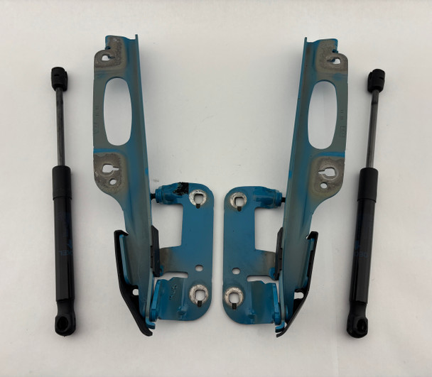 2013-2025 Porsche 981 718 Boxster / Cayman / 2012-2016 991 911 OEM Hood Hinges w/ Struts / Miami Blue  BC302