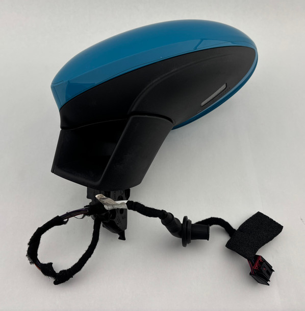 2017-2025 Porsche 718 Boxster Cayman Driver Side Mirror / Auto Dim / Folding / Miami Blue  BC302