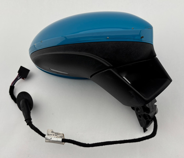 2017-2025 Porsche 718 Boxster Cayman Passenger Side Mirror / Auto Dim / Folding / Miami Blue  BC302