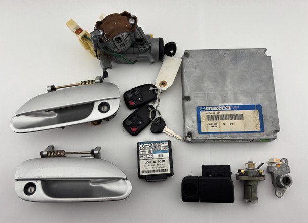 2001-2002 Mazda Miata ECU Computer / Immobilizer / Ignition w/ Key / Manual / BTT318881 /   NB258