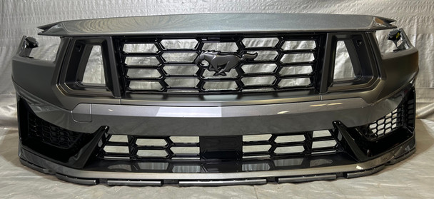 2024-2025 Ford Mustang GT Dark Horse Performance Front Bumper Cover w/ Grilles / Carbonized Gray Metallic FM201