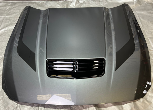 2024-2025 Ford Mustang GT Dark Horse S650 OEM Hood Panel w/ Vent / Carbonized Gray Metallic FM201