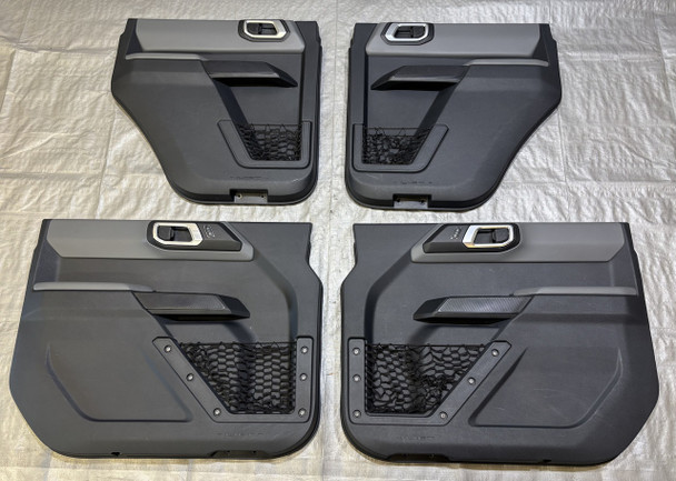2021-2024 Ford Bronco 4DR Interior Door Panels / Black & Gray / Set of 4 /   BR005