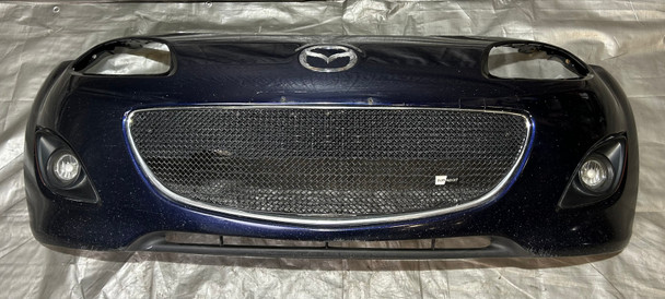 2009-2012 Mazda Mx5 Miata Front Bumper Cover w/ Mesh Grille / Stormy Blue Mica NC106