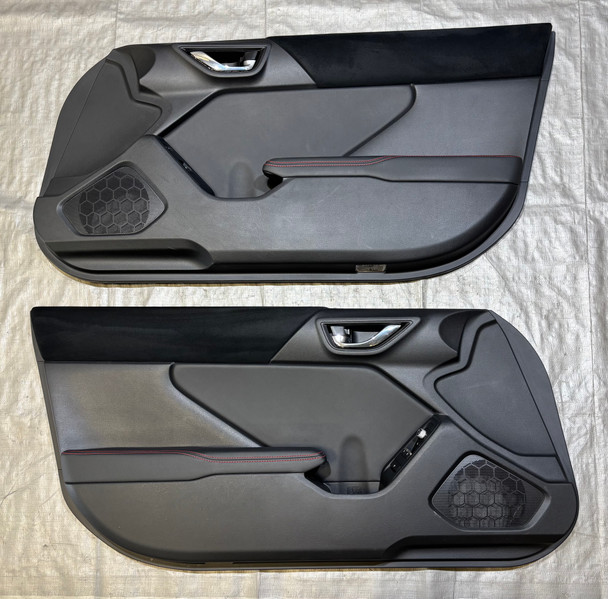 2022-2023 Subaru BRZ Limited Interior Door Panels / Black Leather / Red Stitching /   FB209