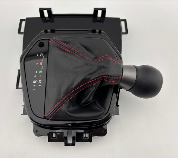 2022-2023 Subaru BRZ OEM Automatic Shifter Boot / Shifter Surround Trim Panel / Red Stitch /   FB209