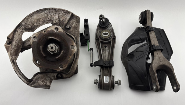 2013-2016 Porsche 981 Boxster / Cayman Driver Front Knee / Spindle Hub w/ Control Arms / 53K BC206