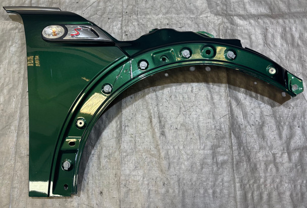 2007-2015 Mini Cooper S R56 R57 Passenger Side Fender Panel w/ Turn Signal / British Racing Green II Metallic  R2033