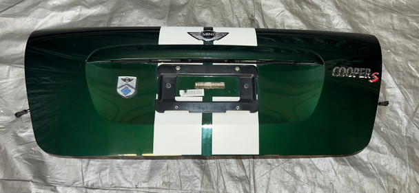 2009-2015 Mini Cooper S R57 Convertible Trunk Lid Tail Gate Panel / British Racing Green II Metallic R2033