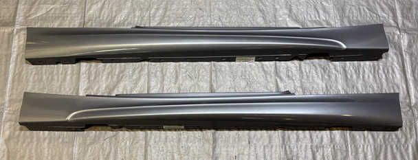 2008-2013 BMW 128i 135i E88 Convertible OEM Side Skirts Rocker Panels / Pair / Space Gray Metallic  B1013