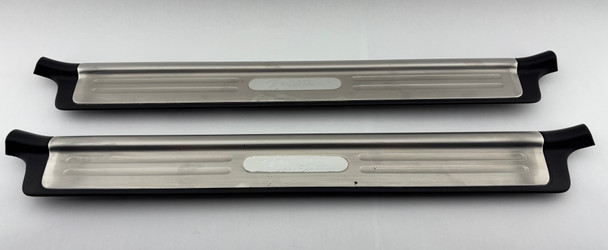 1999-2005 Mazda Miata Brushed Aluminum Door Sills Trim Panels / Pair / Black /   NB265