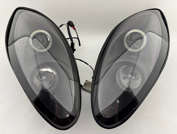 2005-2006 Lotus Elise Exige Modified Headlights w/ Projectors / LED Halo DRL / Carbon Fiber Housing /   LEL02