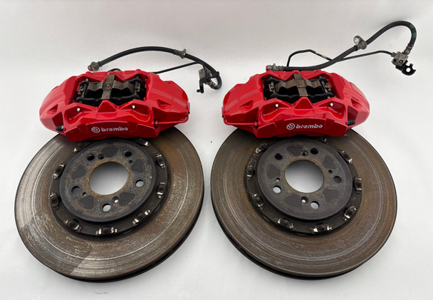 2017-2021 FK8 Honda Civic Type R OEM Front Brembo Brake Calipers w/ Rotors / Pair / Red /   TR107
