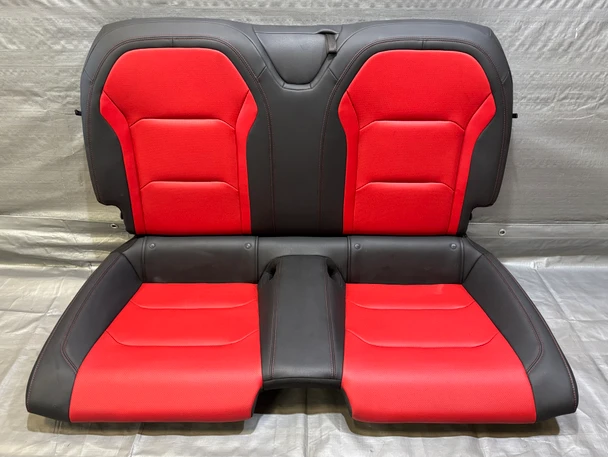 2016-2021 Chevrolet Camaro 2SS Coupe Black / Red Leather Rear Seat Set /   CM003