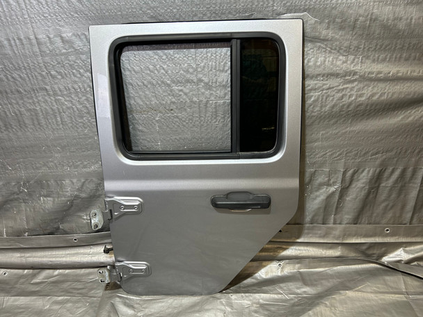 2018-2024 Jeep Wrangler JL Unlimited 4DR Driver Rear Door Assembly / Billet Silver Metallic JL012
