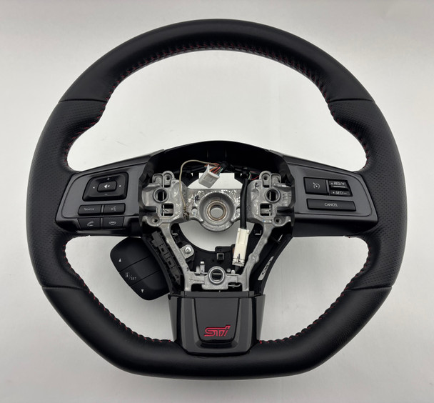 2015-2020 Subaru WRX STI Black Leather Steering Wheel w/ Trim /   SS019