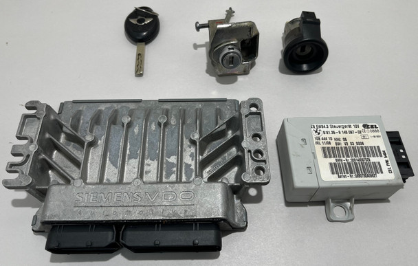2008 Mini Cooper S R52 Convertible ECU w/ Ignition Switch Key / Immobilizer / 7566240 /   R1033