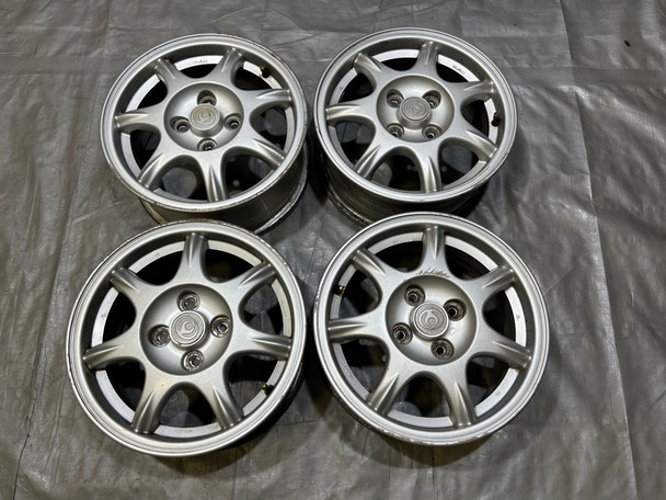 1994-1997 Mazda Miata 1.8l 14x6" Enkei Solid Spoke Wheels Rims / Set of 4 / NA113